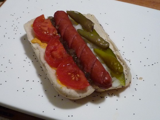 chicago dog step 7 sport peppers