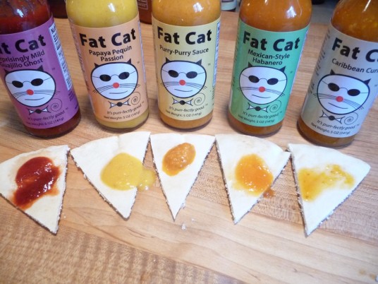 Fat Cat Hot Sauces many textures