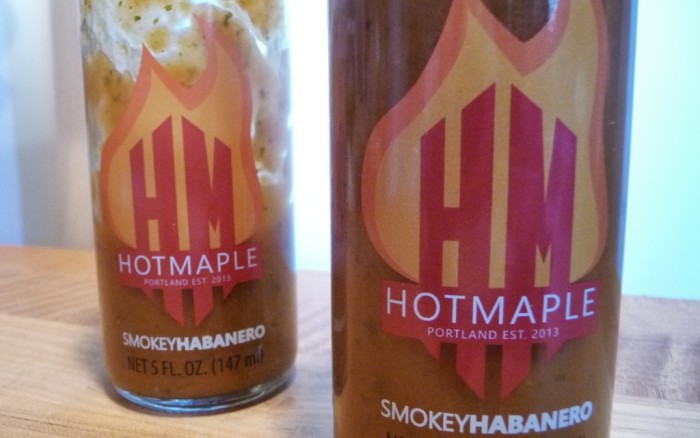 hot maple clear label closeup