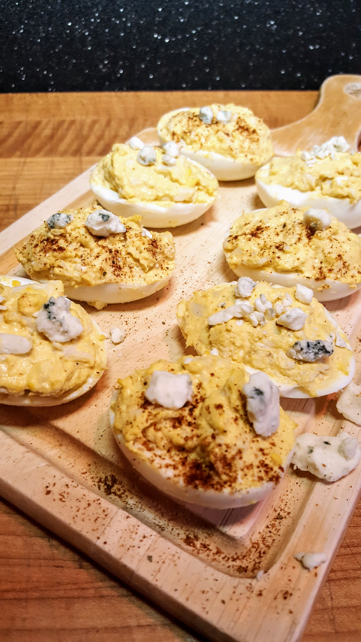 Black and Blue Crab Deviled Eggs Recipe - HotSauceDaily